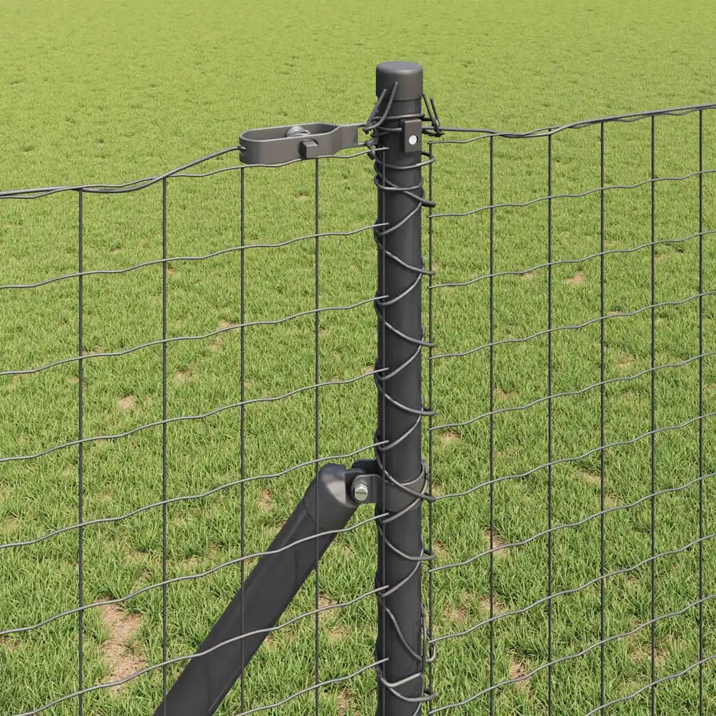 Palo della recinzione 7 pz Grigio Acciaio CFW1864970