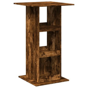 Tavolo Bar Portaoggetti Rovere Fumo 60x60x102 cm Multistrato