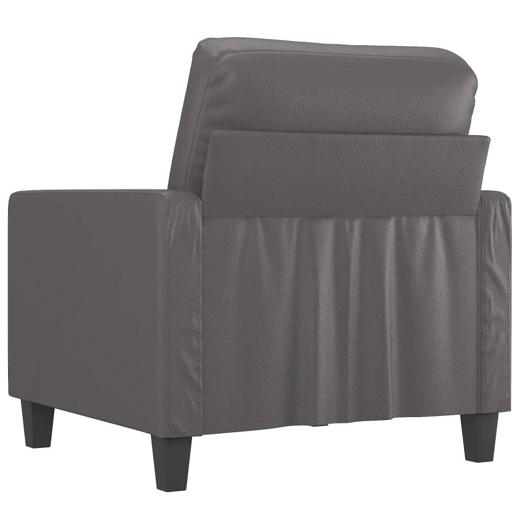 Poltrona-Divano Sedia Grigia 60 cm in Similpelle 496147
