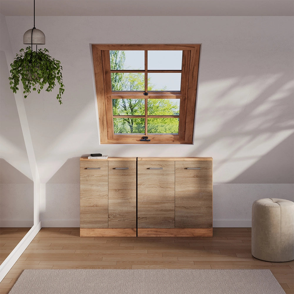 Mobile sottotetto Rion Sonoma/Rovere dorato con 2 porte Vicco