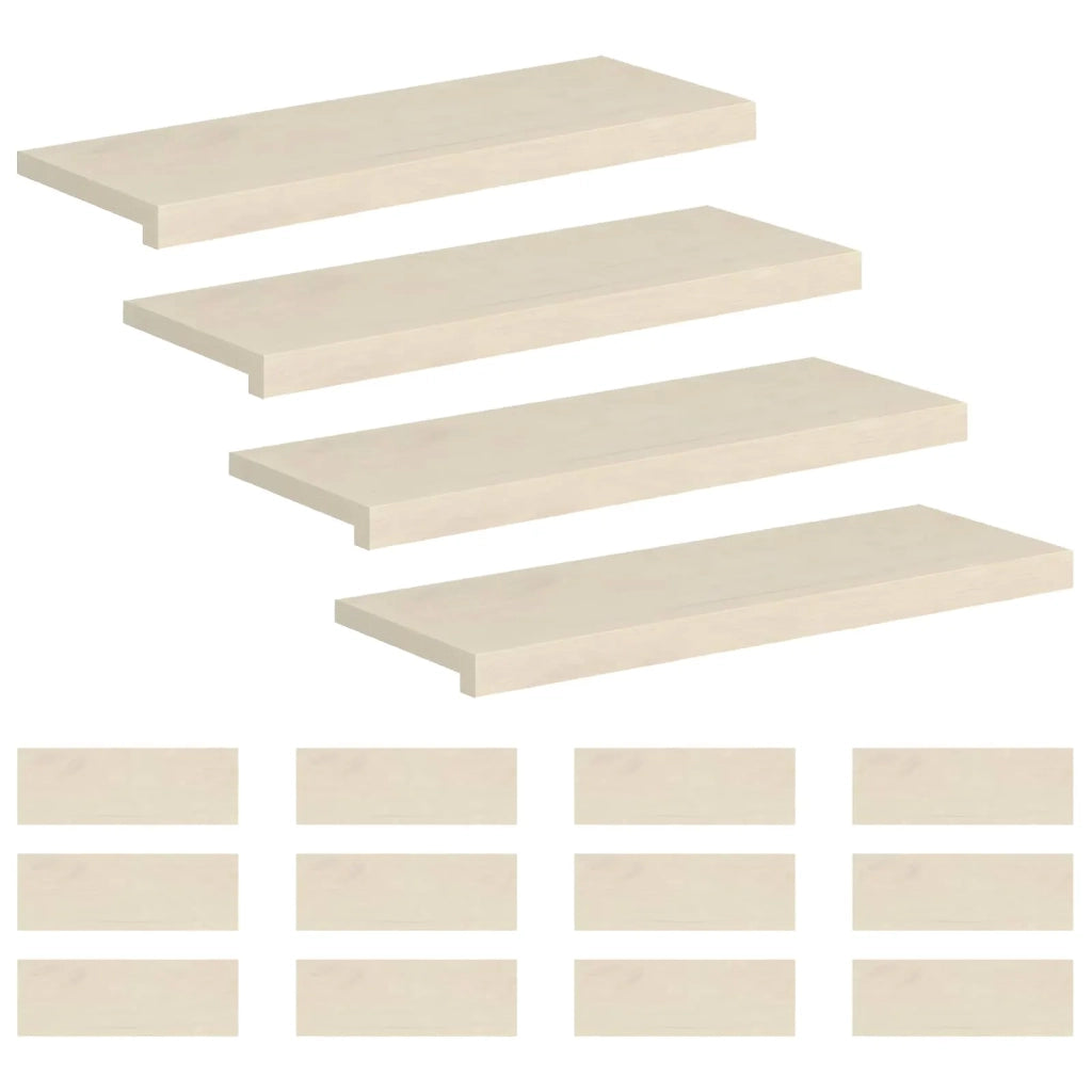 Gradini per Scale 16 pz 80 x 30 x 2 cm Bianco 3449460