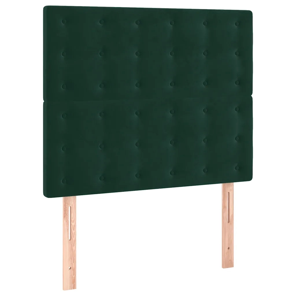 Giroletto a Molle con Materasso Verde Scuro 100x200 cm Velluto 3138070