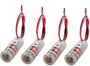 Modulo Laser Raddrizzatore a Croce con Focalizzazione Regolabile - 4 Pezzi - Costruzione Metallica - 3-5V di Tensione Elettrica - Lunghezza d'onda 650nm