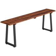 Panchina Giardino Legno Acciaio ¨C Zephmum ¨C Effetto Legno 150x28x48cm
