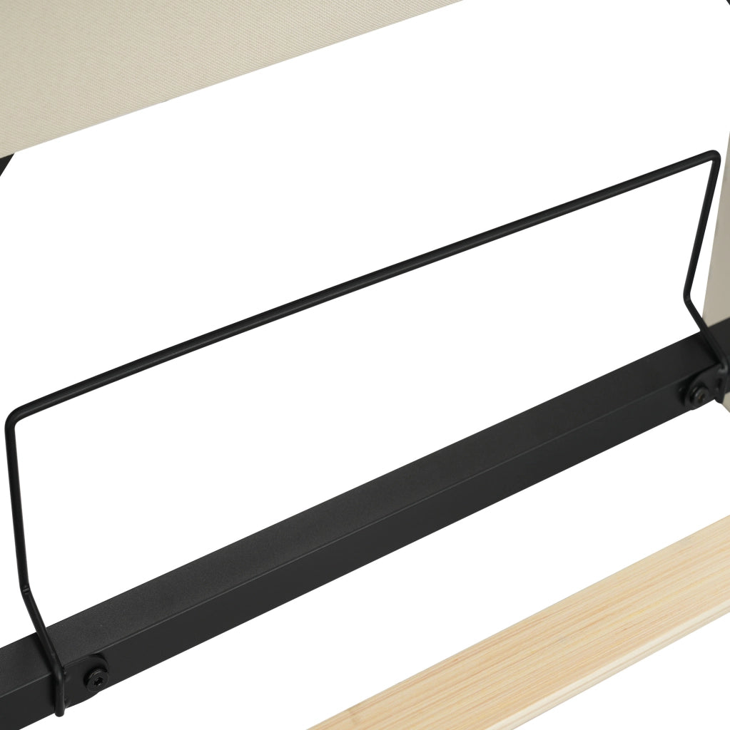 Letto matrimoniale 140x190 cm con contenitore; testiera con USB e Type-C; LED 360掳; beige in lino
