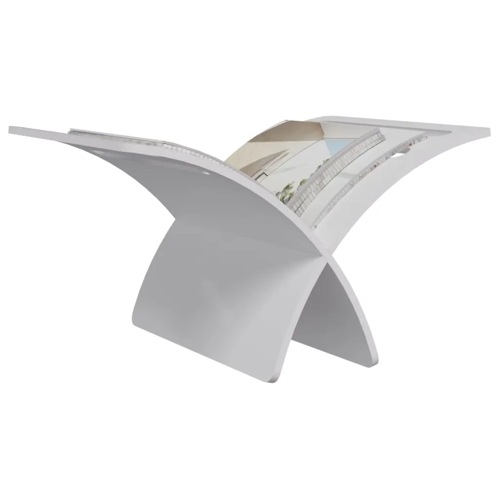 Portariviste da Pavimento in Legno Bianco CFW9486127