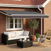 Tenda retrattile manuale Antracite 3 x 2 m 3418888