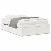 Letto matrimoniale | Letto per adulti | Letto senza Materasso Bianco 135x190 cm Legno Massello di Pino