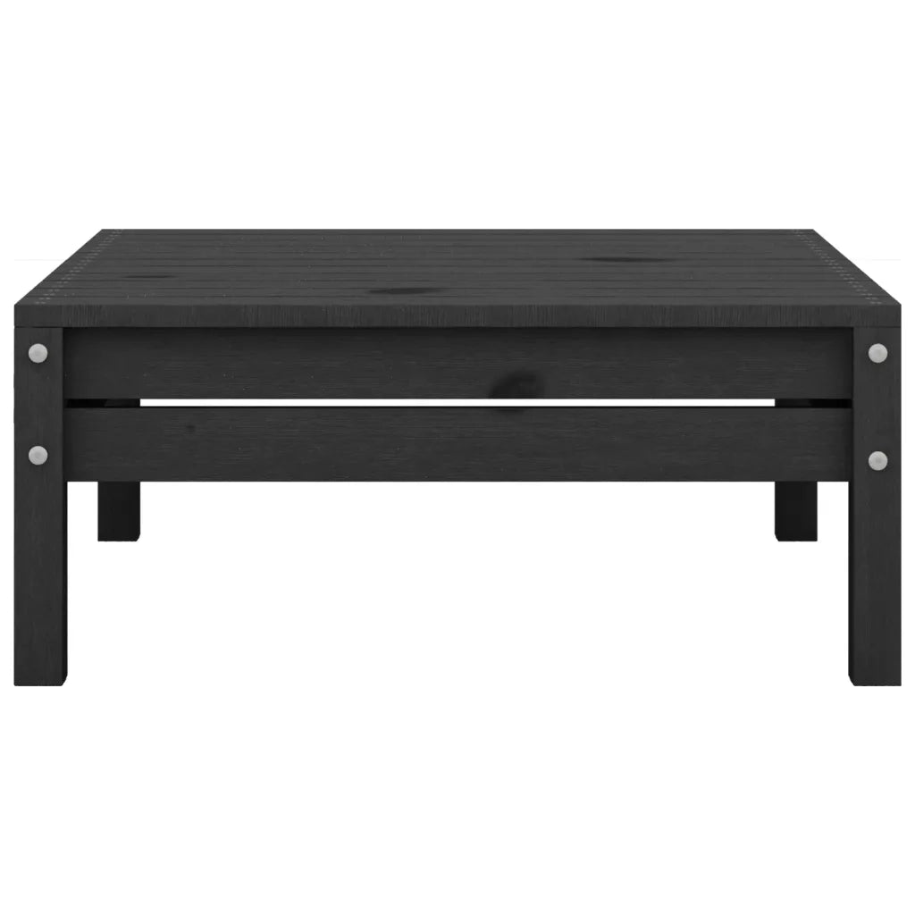 Set Divani da Giardino 9 pz Nero in Legno Massello di Pino cod mxl 37029
