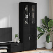 Credenza FLORIN Nero 60 x 35 x 182 cm Legno multistrato