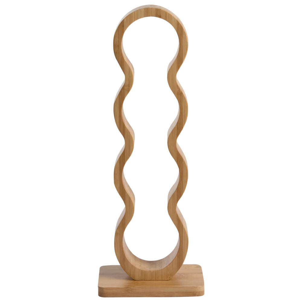 Portabottiglie in bambù marrone chiaro 15 x 10 x 41 cm Organizer per bottiglie in stile rustico per cucina, soggiorno e sala da pranzo