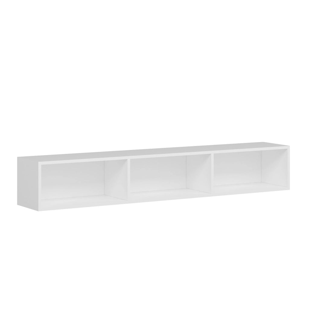 Mobile TV sospeso in legno "Rigel" - 180 x 32 x 30 cm - Bianco