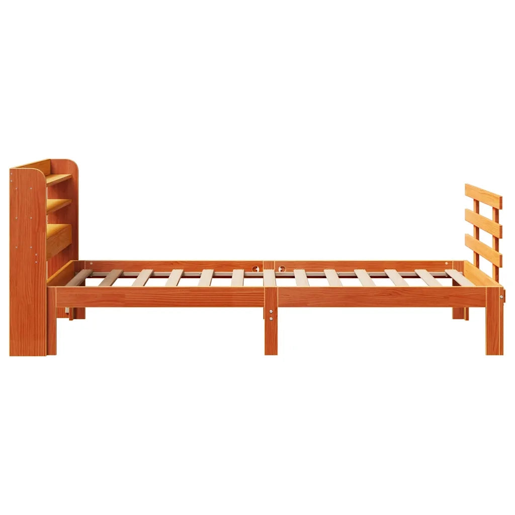 Giroletto con Testiera Marrone Cera 75x190 cm Massello Pino 3306863