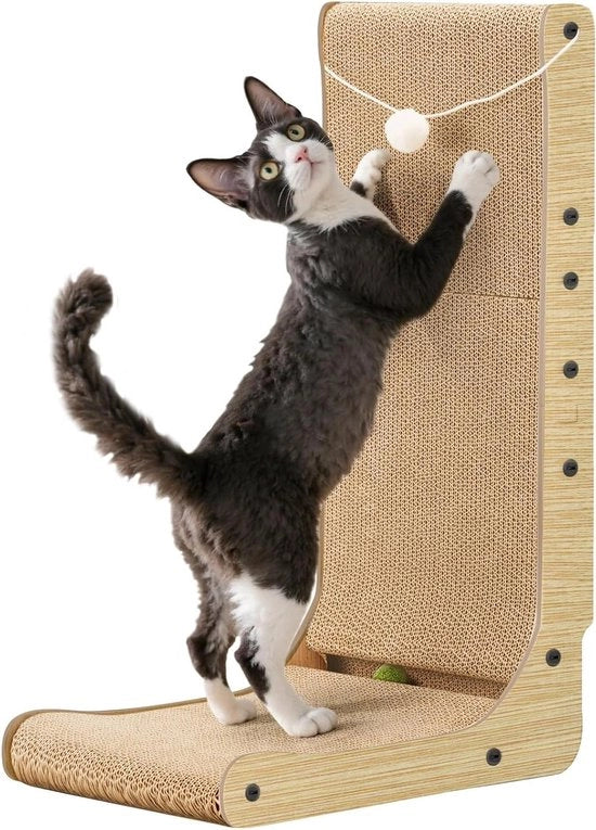 Krappaletto L a forma di un Krab 68cm con Piuma e Palline di Catnip per Gatti Krappaletto per Gatti - Grande Krappaletto per la Parete per il Divertimento dei Gatti Protezione dei Mobili per i Gatti