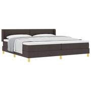Letto a molle con testiera Marrone Scuro 200 x 200 cm Tessuto 3341317