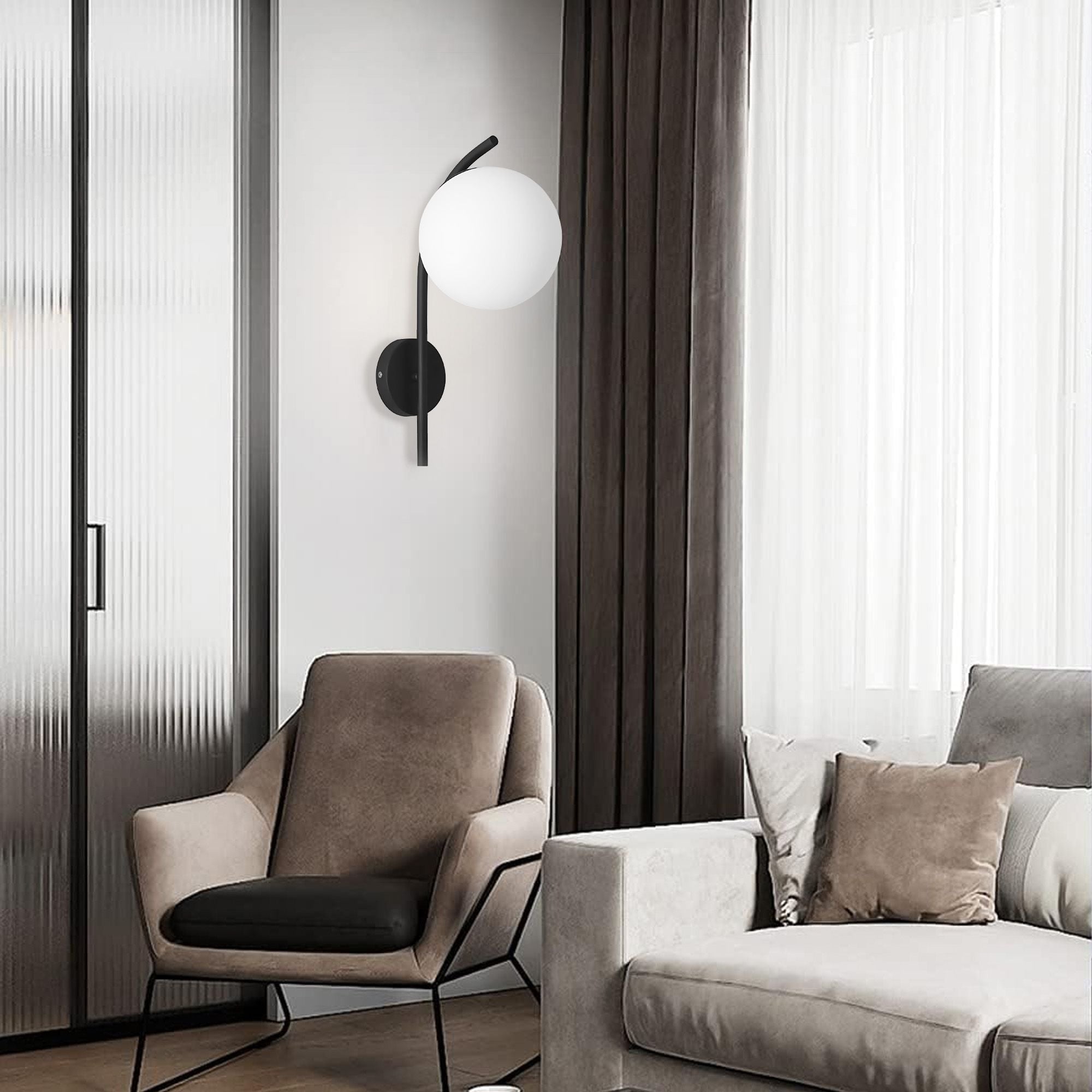 Lampada Da Parete G103-1w Black