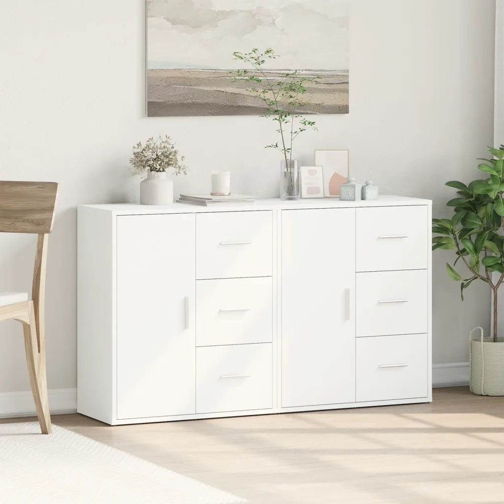 Credenze 2 pz Bianche 60x31x70 cm in Legno Multistrato 3276553
