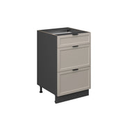Vicco Mobiletto base per cucina GrigioBeige 50 cm senza piano di lavoro