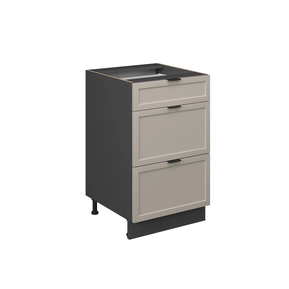 Vicco Mobiletto base per cucina GrigioBeige 50 cm senza piano di lavoro