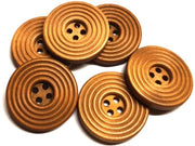 15 eleganti nodi in legno 25 mm (2,5 cm) luce moca rotondi pattern a righe quattro fori con 2 mm fori per foro - nodi quattro fori con righe per cucire, cucire, ricamo, nodi per ricamo, nodi per giardinaggio, nodi per giardinaggio