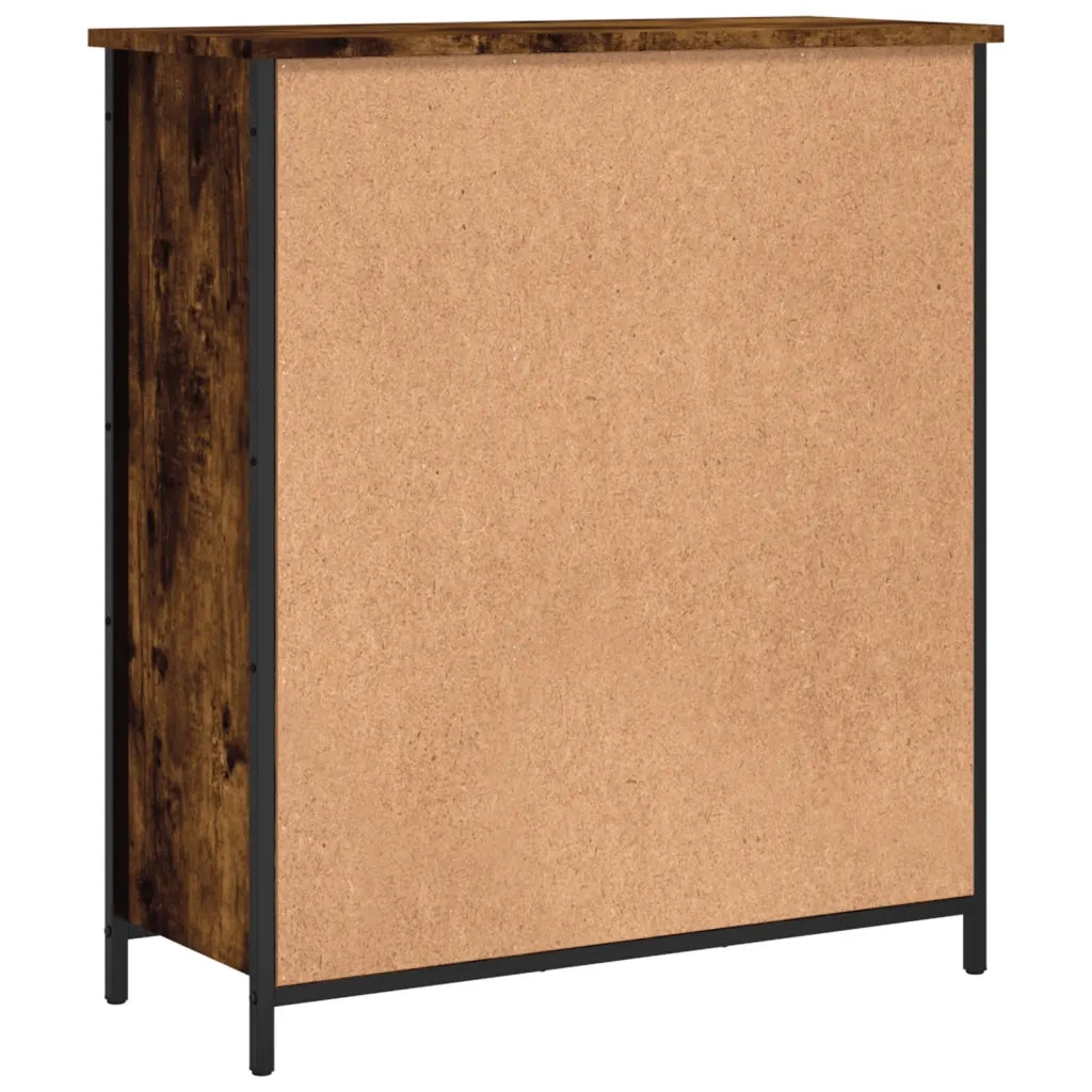 Credenza Rovere Fumo 70x30x80 cm in Legno Multistrato 835526