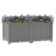 Fioriera | Cassetta per fiori | Vaso Rialzata 80x40x38 cm in Polipropilene