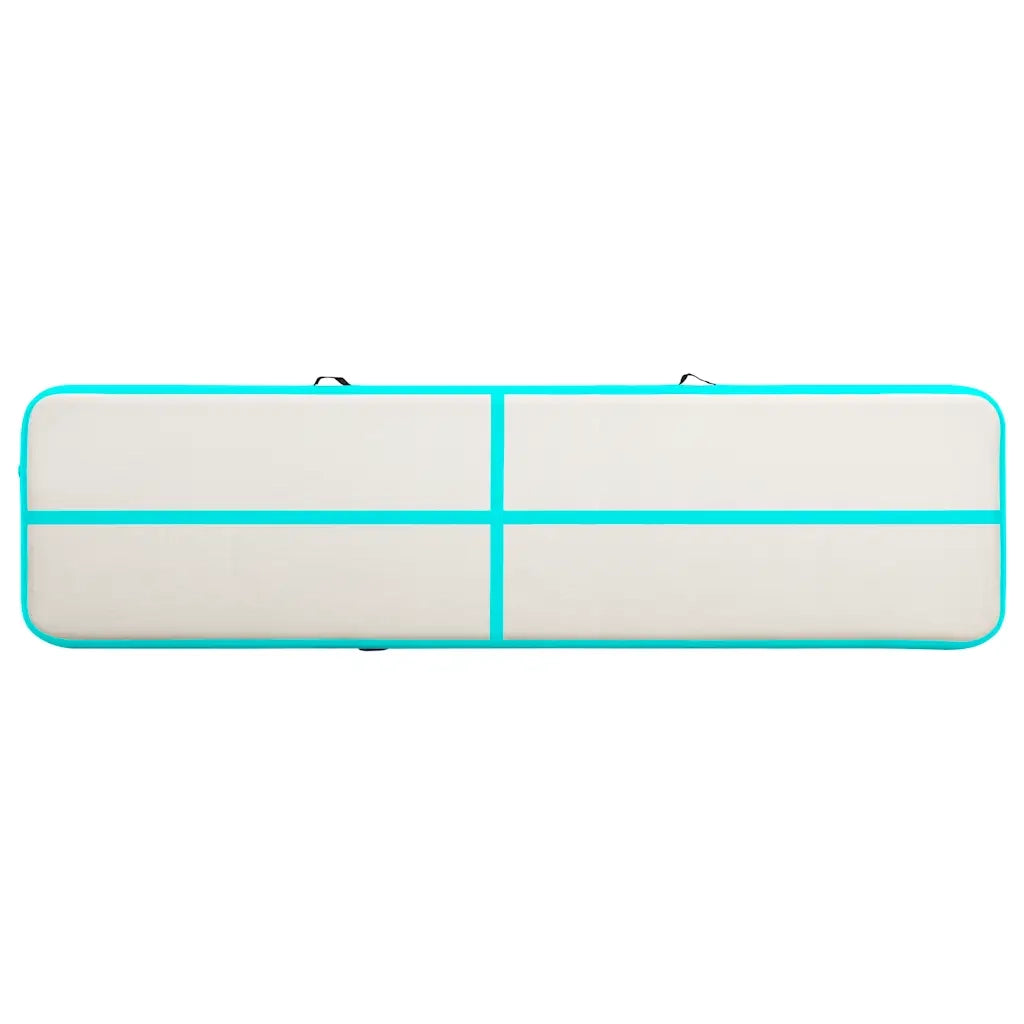 Tappetino Ginnastica Gonfiabile e Pompa 700x100x15cm PVC Verde 92672
