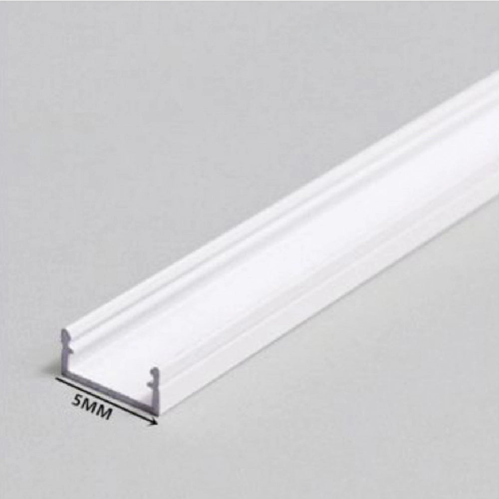 Trade Shop - Profilo In Alluminio 1mt Da Incasso Senza Copertura Per Strip Led Strisce Al-5mm -