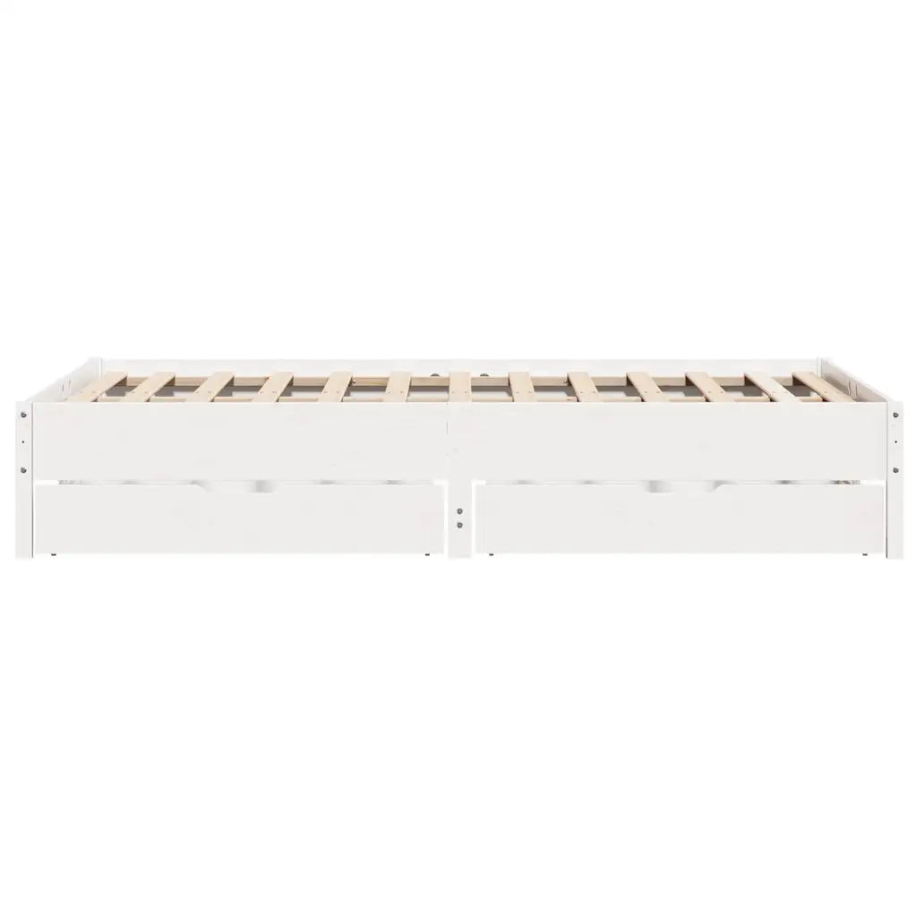 vidaXL Letto senza Materasso Bianco 160x200 cm Legno Massello di Pino