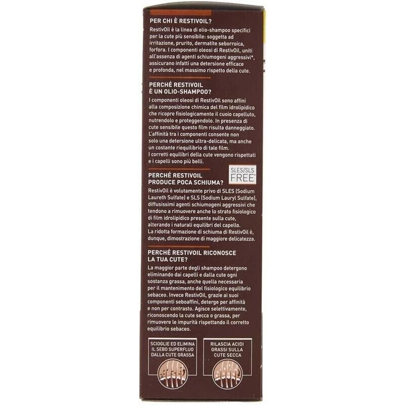 RESTIVOIL FISIOLOGICO OLIO-SHAMPOO PER CUTE SENSIBILE SEBO NORMALIZZANTE 150 ML