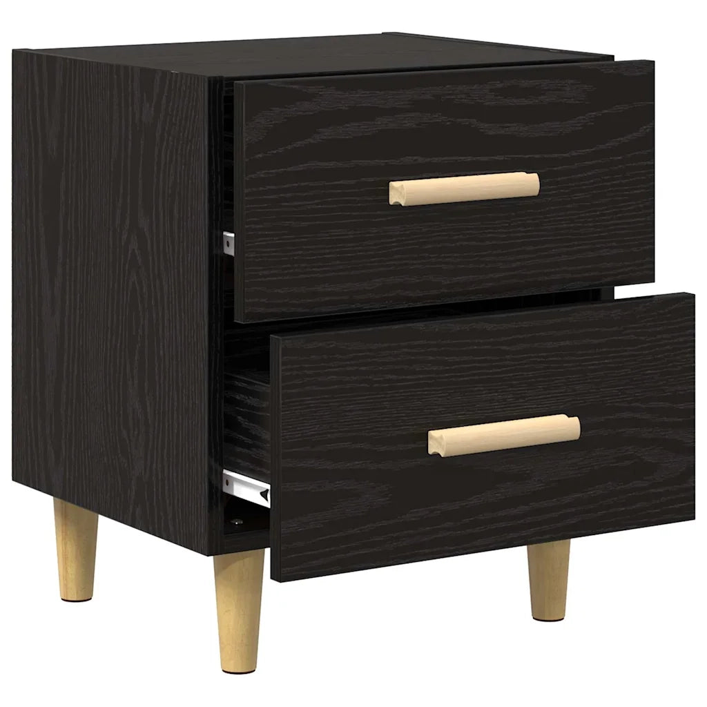 Armadietto per letto 2 pz Rovere Nero 40 x 35 x 47.5cm CFW9456257