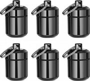 Set di contenitori per pillole - 6 pezzi - Cassetta chiavi - Imbottito acqua - Contenitore per pillole per hanger chiavi - Alluminio - per medicazione/contenitore per pillole - Contenitore per pillole acqua impermeabile