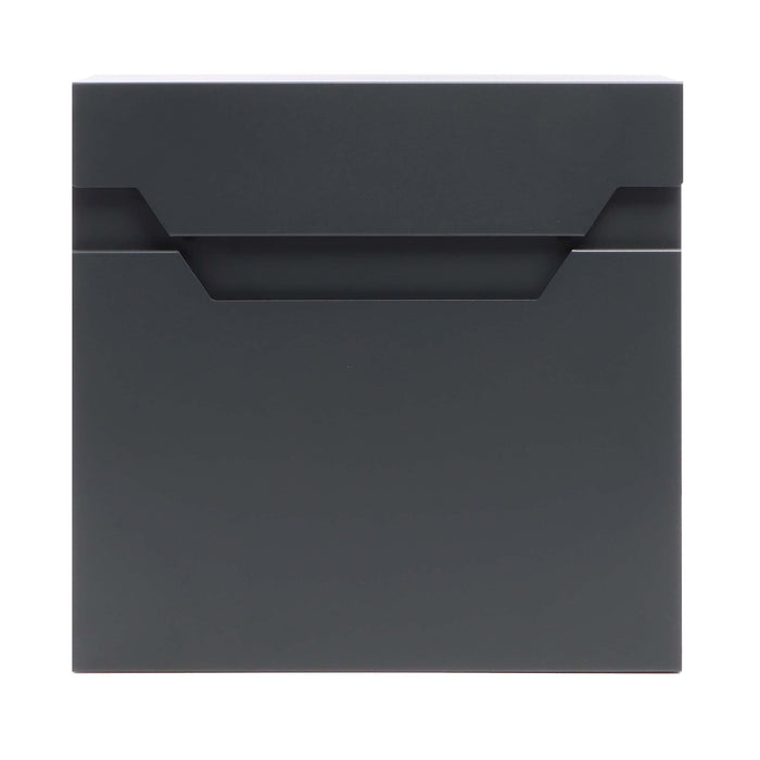 Cassetta postale V61 con portagiornale, antracite e inox, soft-close, 370 x 105 x 370 mm