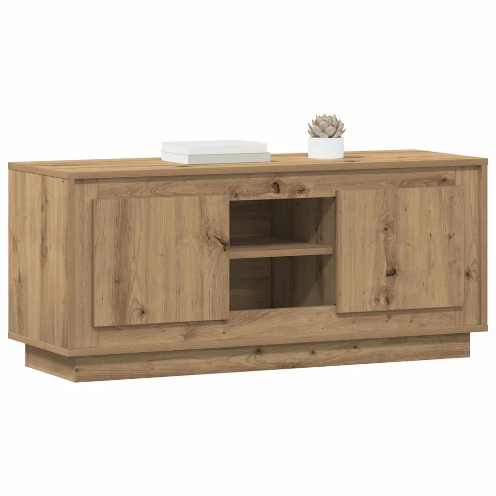 Mobile TV-Credenza per TV-Console TV Rovere artigianale 102 x 35 x 45 cm Legno multistrato 325863
