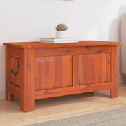 Cassapanca con Coperchio-Baule-Armadietto contenitore Marrone in Legno Massello di Acacia 821170