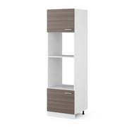 Vicco Dispensa universale Grigio 60 cm con ripiani e ante a giorno
