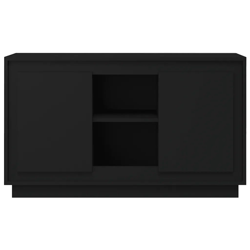 Credenza-Buffet-Armadio da cucina Nera 102x35x60 cm in Legno Multistrato