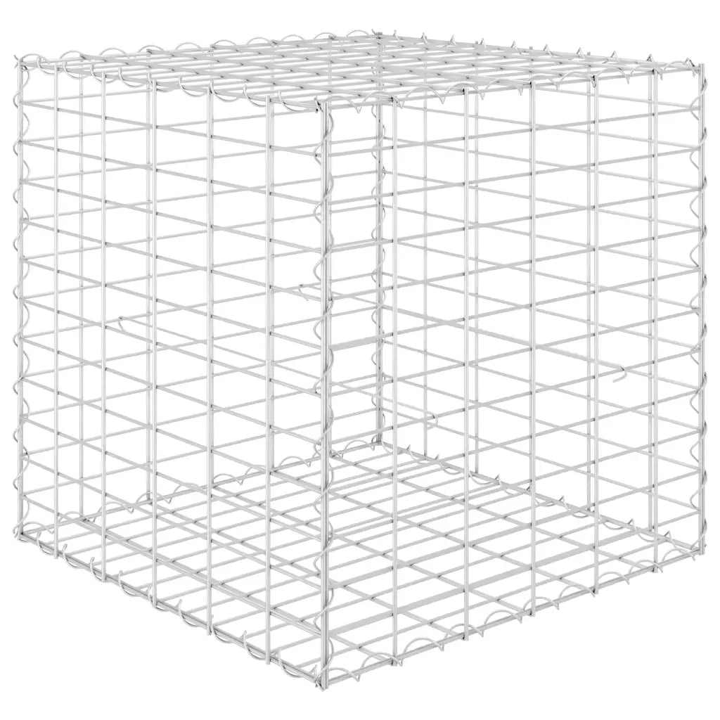 Gabbione Fioriere | Cassetta per fiori | Letto Rialzato a Cubo in Filo di Acciaio 60x60x60 cm
