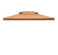 Tetto Sostitutivo per Gazebo 3x4m, Color Terra