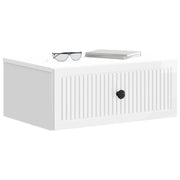 Comodino | Armadio da Notte | Mobiletto da notte con cassetto Bianco Lucido 49 x 34,5 x 20 cm