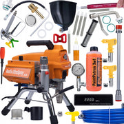 Agitatore per Verniciatura Tornado RT3 – 2200W, 22MPA, 2,5L/min | Set Completo con Serbatoio 6L, Filtri, Ugelli 513/519