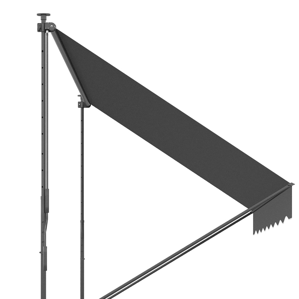 Toldo Retrattile Manuale per Balcone ¨C zephmum ¨C Grigio 300x175x210-310 cm