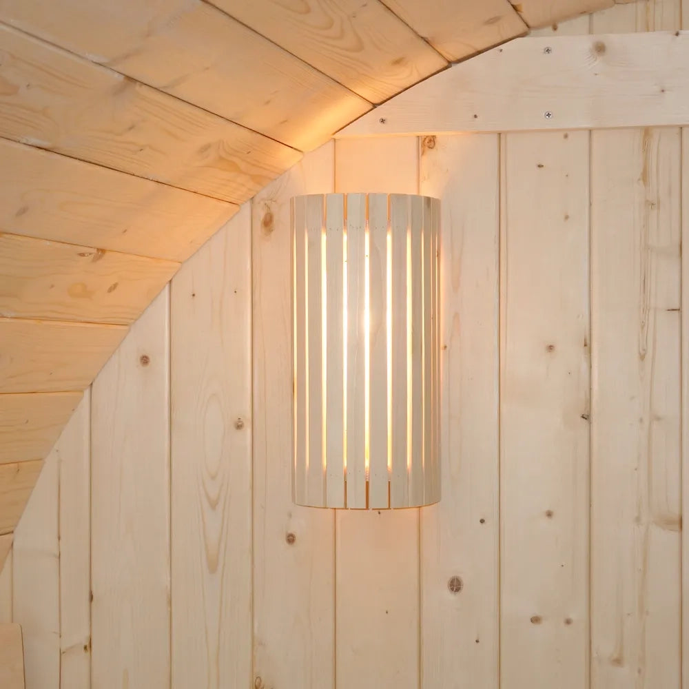 Sauna finlandese da esterno 4 persone 185x180 cm h190 in legno di abete | Onsen