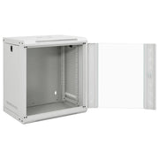 vidaXL Armadietto di Rete a Parete 12U da 19" IP20 53x40x60 cm