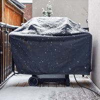 Toboli Telo copri barbecue 132x66x109cm in PVC impermeabile, nero, uso universale, lavabile