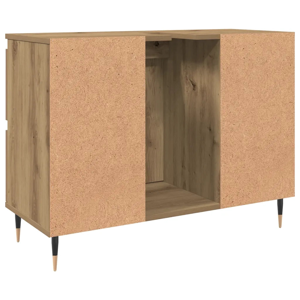 vidaXL Mobiletto da Bagno Rovere Artigianale 80x33x60 cm in Truciolato