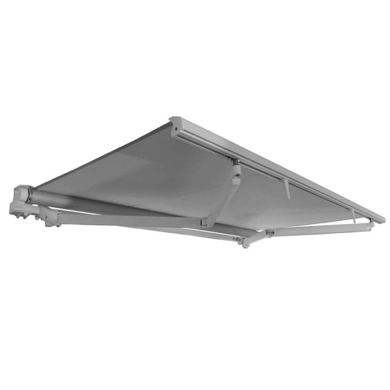Tenda da Sole a Bracci Estensibili su Barra Quadra Tempotest Para', col. Marrone 18, Largh. 3,9m x Sporgenza 2.10m con Arganello Destro