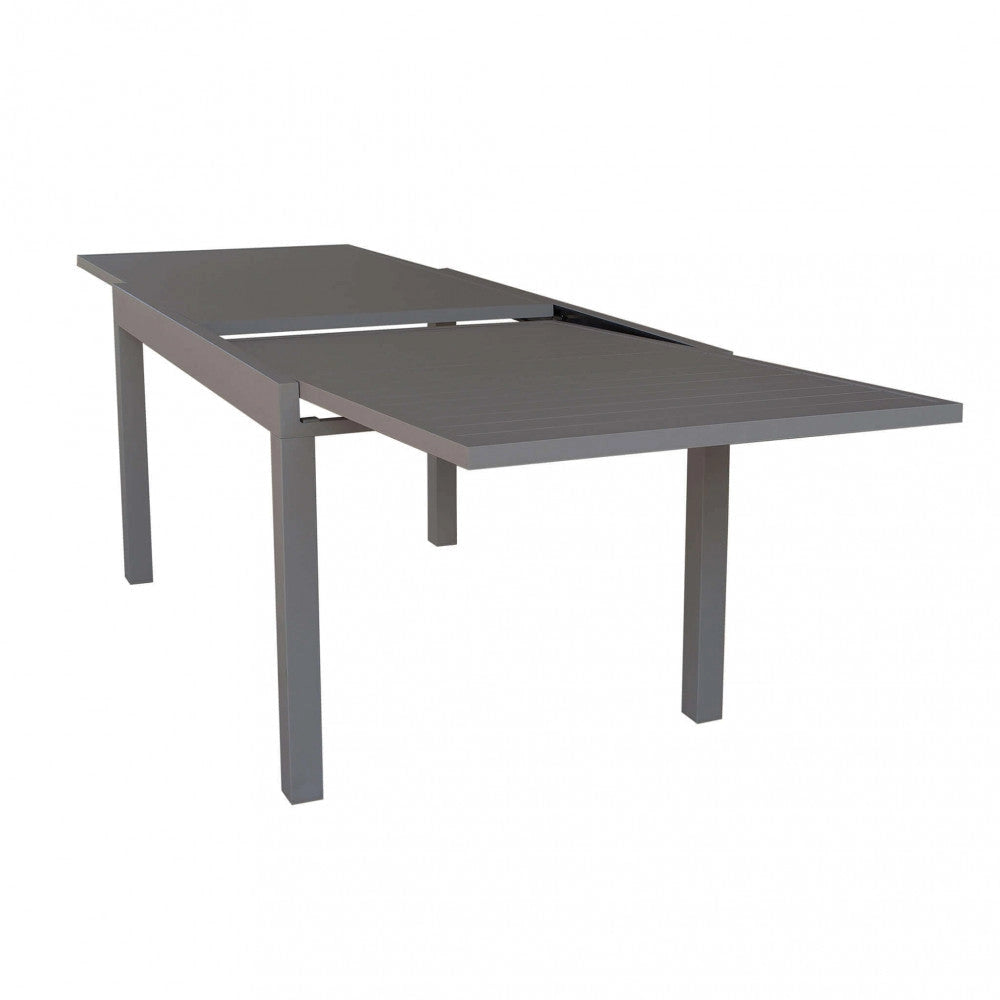 Tavolo Allungabile Hawaii 135/270x90x75 h cm in Alluminio Taupe