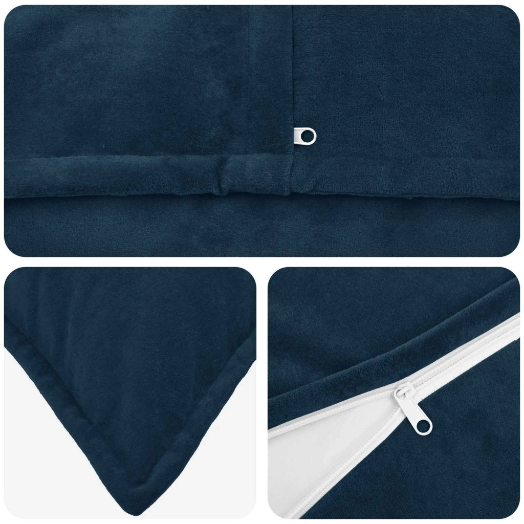 Federa 6 pcs HOUTEN Blu 40 x 70 cm Fleece in microfibra 917881