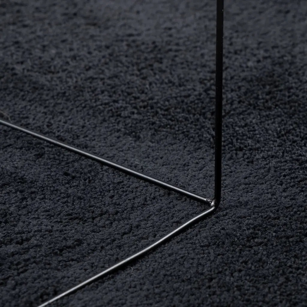 vidaXL Tappeto OVIEDO a Pelo Corto Nero Ø 200 cm